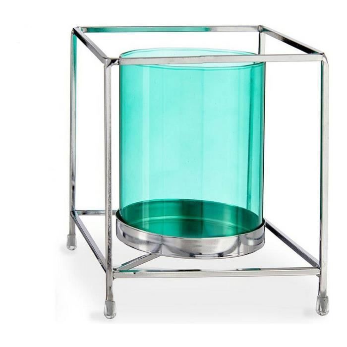 Kerzenständer - Silberfarben - Quadratisch - Metall - Glas - 14 x 15,5 x 14 cm Kerzenständer - Silberfarben - Quadratisch - Metall - Glas - 14 x 15,5 x 14 cm von Joom DACH