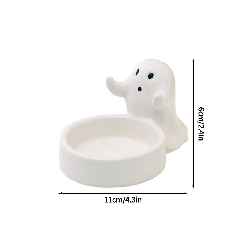 Kerzenständer für Zuhause, Keramik-Geist, Halloween-Dekoration, Kerzenhalter, Party-Dekoration, Cartoon-Ornament, Teelicht-Geschenkbox von Joom DACH