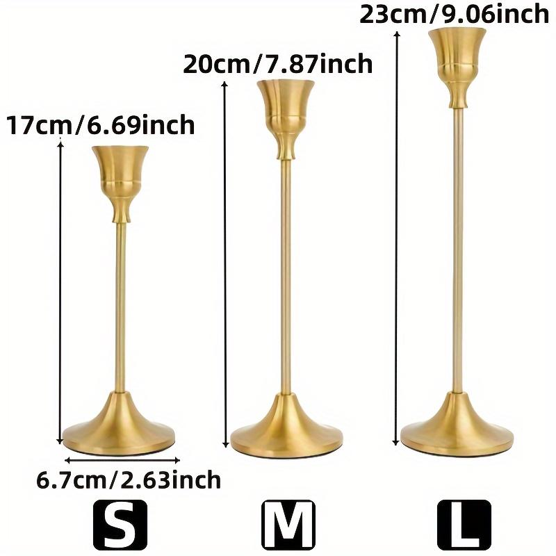 Kerzenständer in Glockenform aus Metall, romantische Tischdekoration für Weihnachten, Halloween, Ostern, Chanukka, Erntedankfest, als Tafelaufsatz für Hochzeiten und Bankette gold von Joom DACH