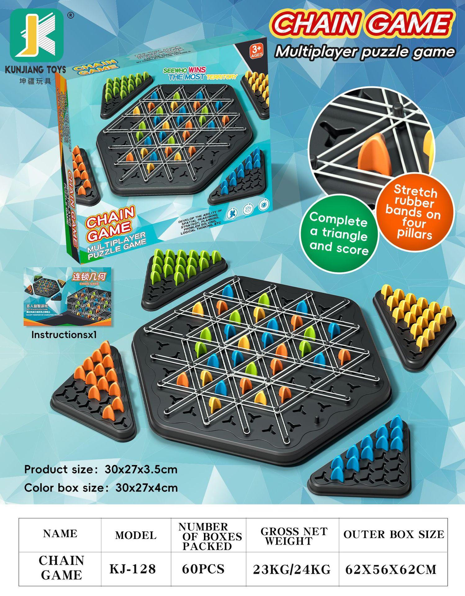 Kette Schach Gummiband Dreieck Desktop pädagogisches Spielzeug Kinder Multiplayer Spiel Schlacht Denken Training Spielzeug von Joom DACH