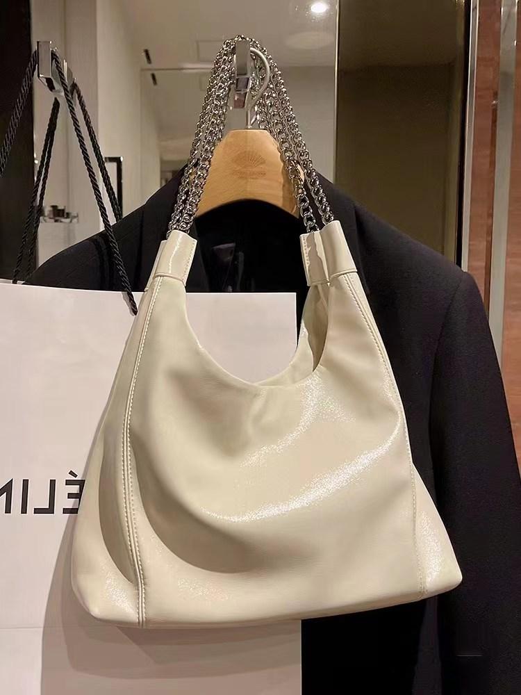 Kettentote Bag Umhängetasche Stilvolle Pendler Damenhandtasche Weiche Leder Schultertasche von Joom DACH