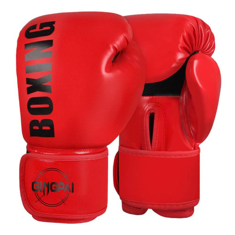 Kickbox-Trainingshandschuhe PU-Boxhandschuhe Boxsackhandschuhe für Erwachsene Kinder 12oz rot von Joom DACH