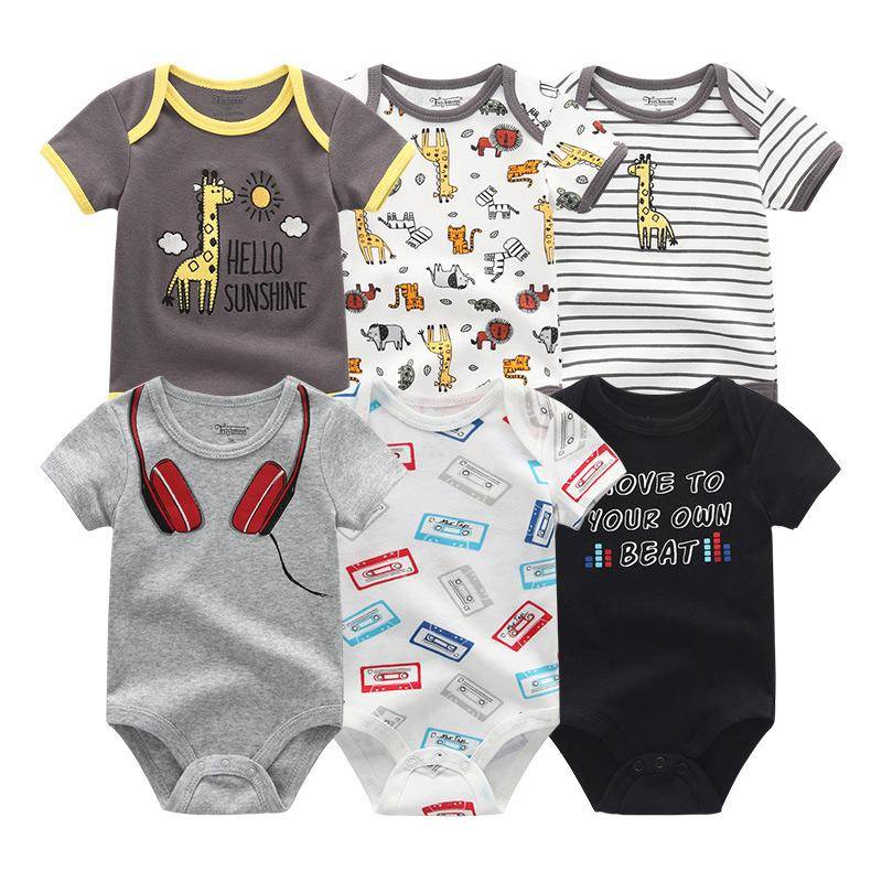 Kiddiezoom 6 PCS Neugeborenen cartoon onesie bodys kurzarm anzüge für babys Jungen baby mädchen Kleidung 6-9Months von Joom DACH