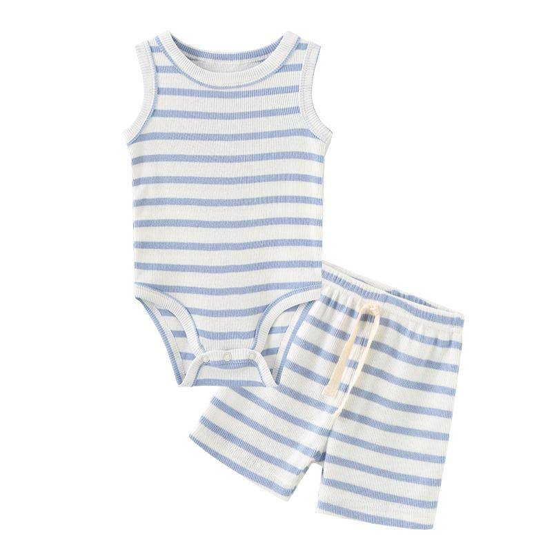 Kiddiezoom Neugeborenes Baby-Kleidungsset, Weste, Body + Hose, 2-teilig, für Kleinkinder, Jungen, Mädchen, lässige Outfits, 0–12 Monate 0-3Months von Joom DACH