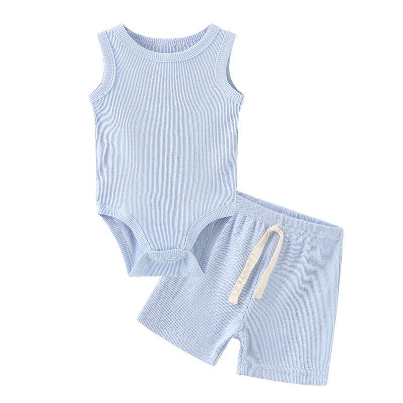 Kiddiezoom Neugeborenes Baby-Kleidungsset, Weste, Body + Hose, 2-teilig, für Kleinkinder, Jungen, Mädchen, lässige Outfits, 0–12 Monate 9-12Months von Joom DACH