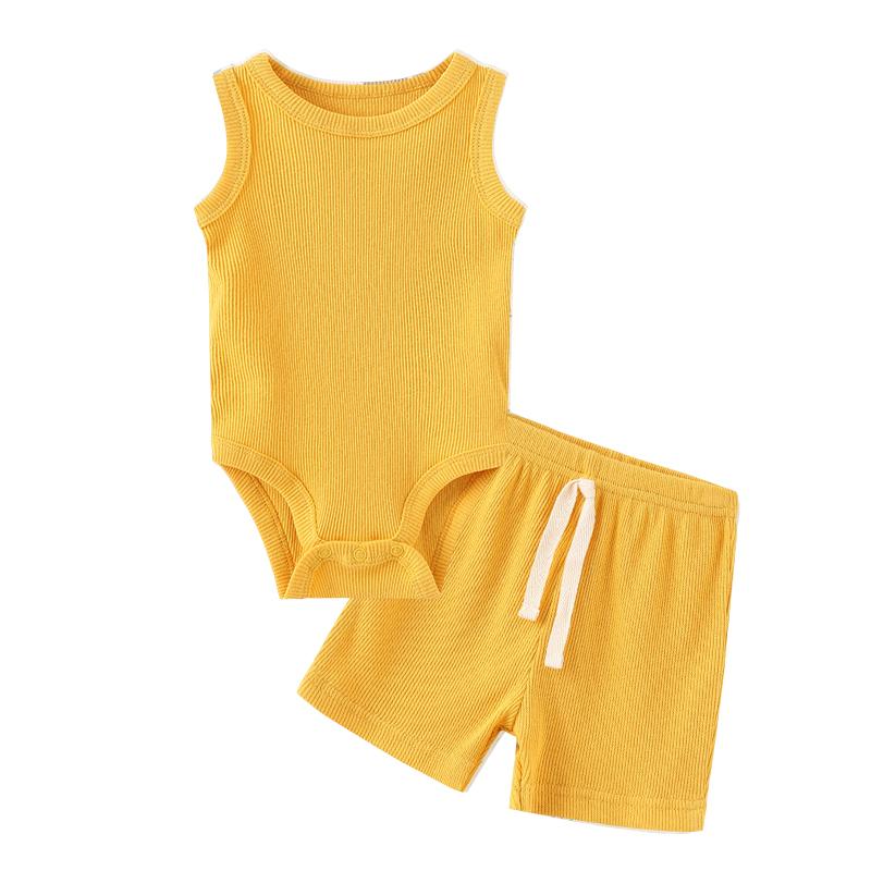 Kiddiezoom Neugeborenes Baby-Kleidungsset, Weste, Body + Hose, 2-teilig, für Kleinkinder, Jungen, Mädchen, lässige Outfits, 0–12 Monate 9-12Months von Joom DACH