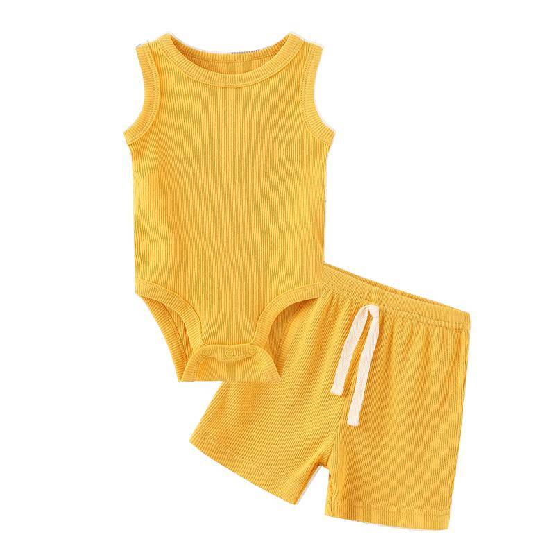 Kiddiezoom Neugeborenes Baby-Kleidungsset, Weste, Body + Hose, 2-teilig, für Kleinkinder, Jungen, Mädchen, lässige Outfits, 0–12 Monate 9-12Months von Joom DACH