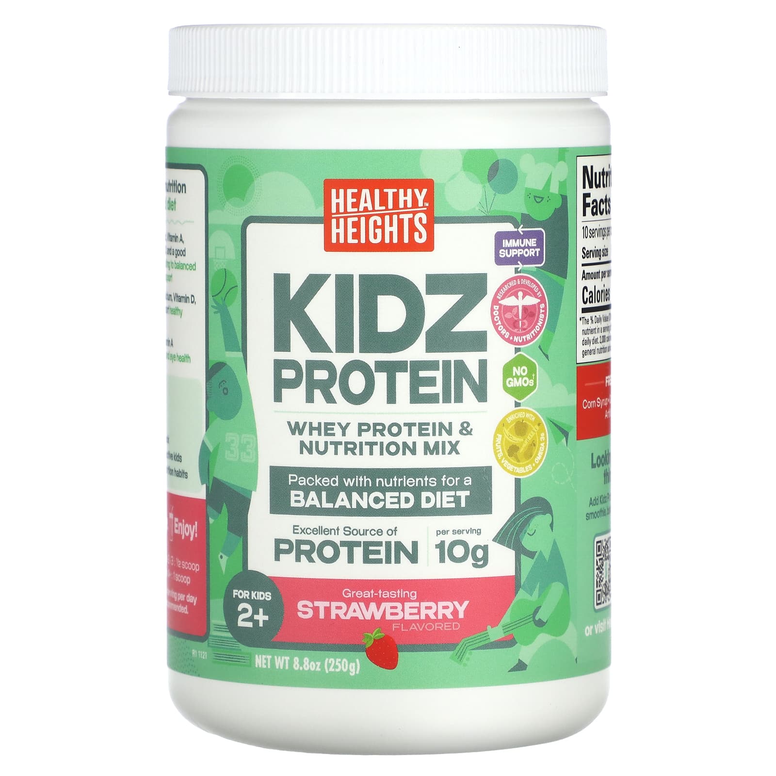 Kidz Protein, Für Kinder ab 2 Jahren, Erdbeergeschmack, 250G (8.8Oz) von Joom DACH