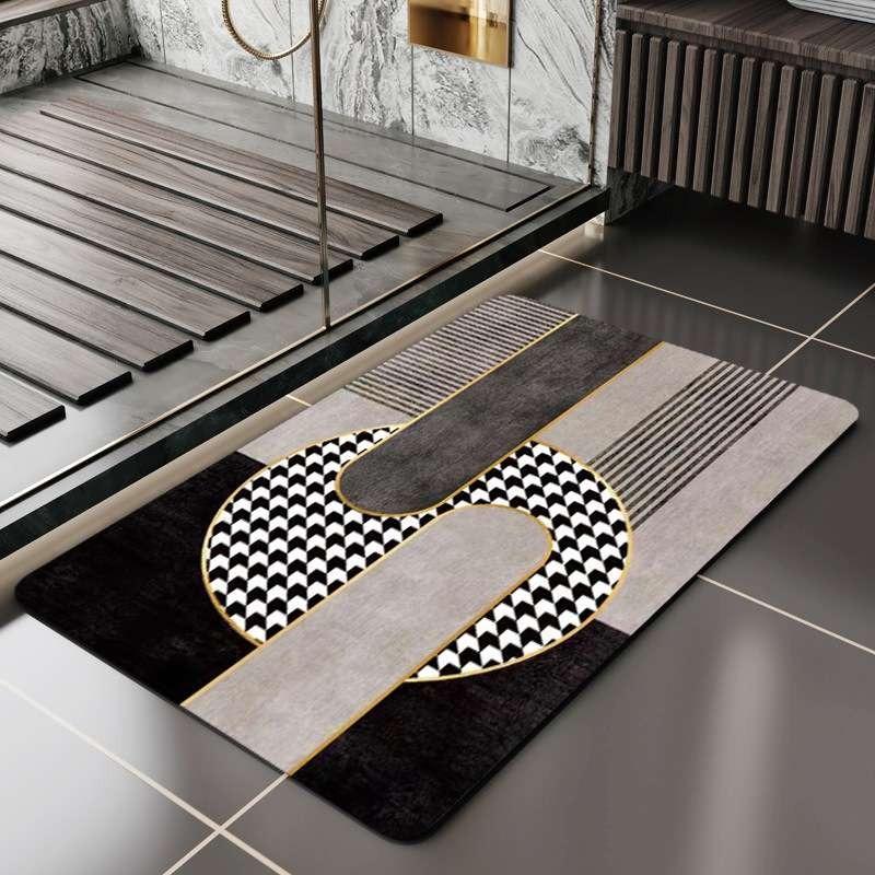 Kieselgur Fußmatte, rutschfeste Badematte, saugfähige weiche Matte für Badezimmer, schnell trocknende Fußmatte, Badezimmerteppich 40x60cm15.7x23.6in von Joom DACH