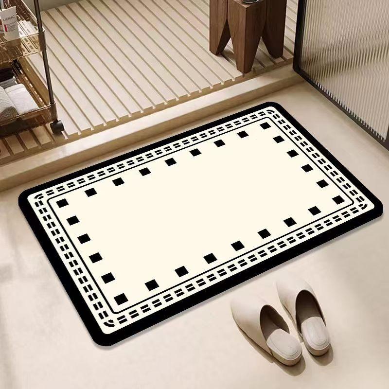 Kieselgur saugfähige schnelltrocknende Fußmatte rutschfeste Türmatte Badezimmerteppich 40x60cm15.7x23.6in von Joom DACH