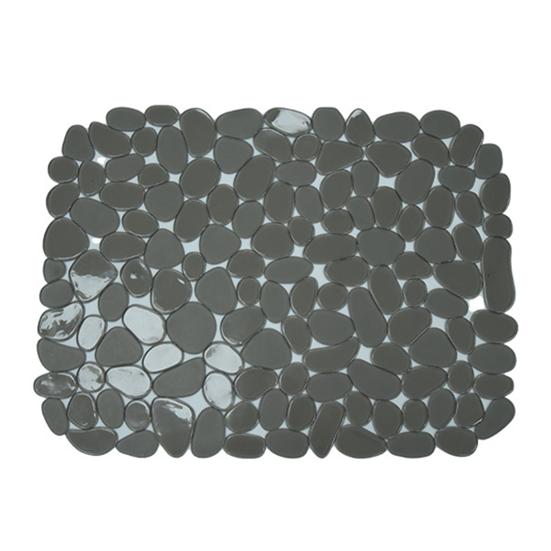 Kieselstein-Spülbeckenmatte, rutschfeste Entwässerung, Anti-Verstopfungs-Geschirr und Glaswaren, Spülbecken-Sattelschutz, Küche reinfarbig/grau von Joom DACH