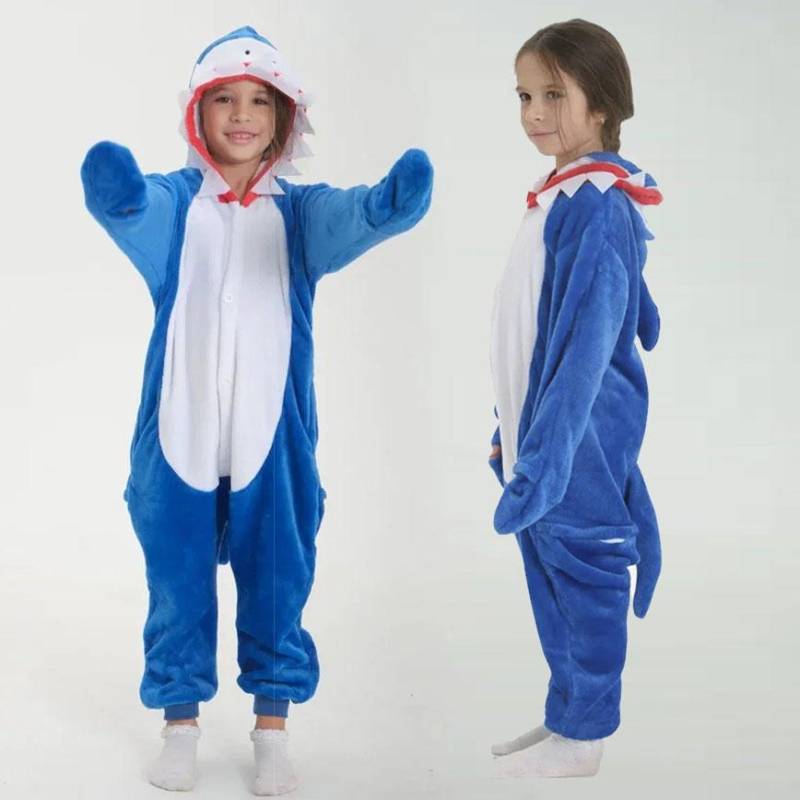 Kigurumi Haie Wolf Onesie Kinder Einhorn Tiger Koalas Pyjamas für Kinder Tier Cartoon Schläfer Kostüm Cosplay Mädchen Licorne Jumspuit 5t von Joom DACH