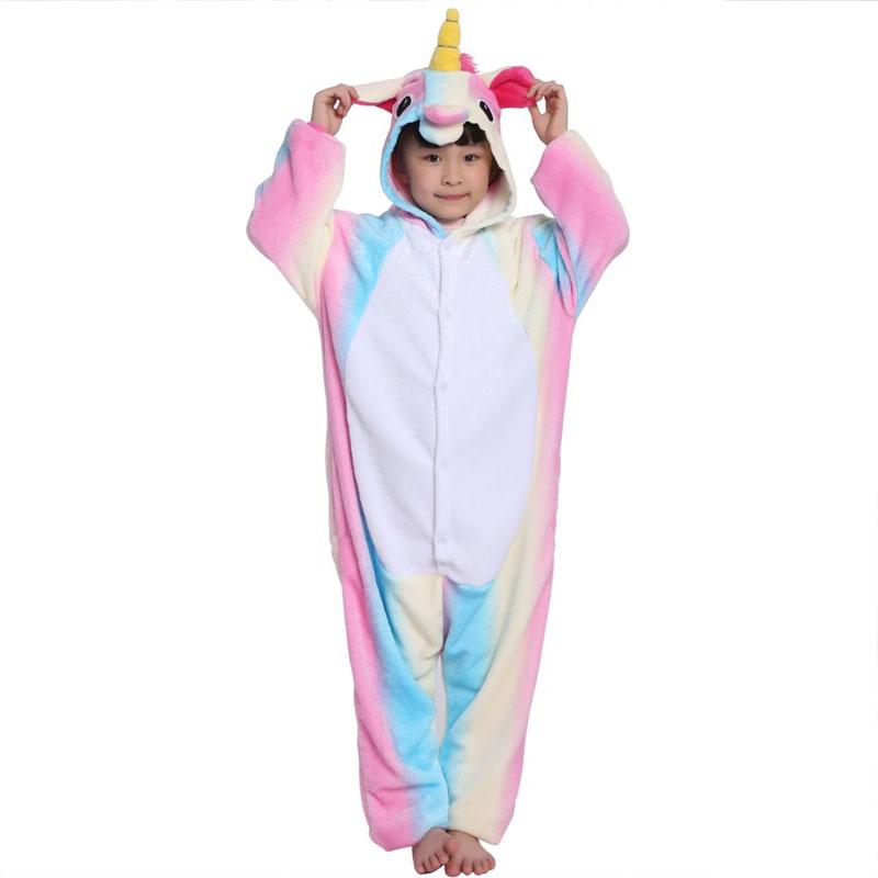 Kigurumi Haie Wolf Onesie Kinder Einhorn Tiger Koalas Pyjamas für Kinder Tier Cartoon Schläfer Kostüm Cosplay Mädchen Licorne Jumspuit 5t von Joom DACH