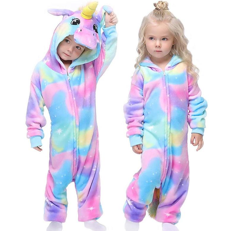 Kigurumi Haie Wolf Onesie Kinder Einhorn Tiger Koalas Pyjamas für Kinder Tier Cartoon Schläfer Kostüm Cosplay Mädchen Licorne Jumspuit 6t von Joom DACH