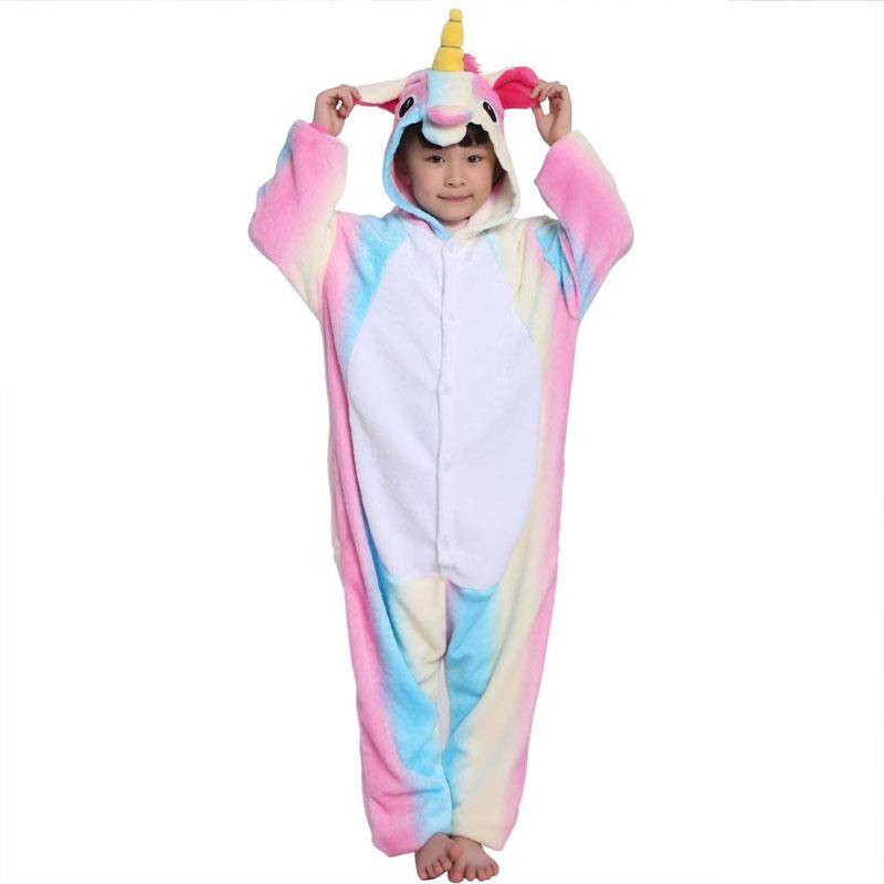 Kigurumi Haie Wolf Onesie Kinder Einhorn Tiger Koalas Pyjamas für Kinder Tier Cartoon Schläfer Kostüm Cosplay Mädchen Licorne Jumspuit 7t von Joom DACH