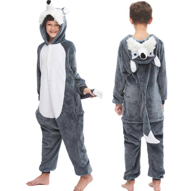 Kigurumi Haie Wolf Onesie Kinder Einhorn Tiger Koalas Pyjamas für Kinder Tier Cartoon Schläfer Kostüm Cosplay Mädchen Licorne Jumspuit 7t von Joom DACH