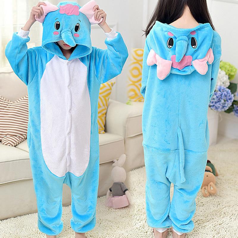 Kigurumi Onesie Kinder Einhorn Pyjamas Für Kinder Tier Cartoon Schläfer Baby Kostüm Winter Mädchen Licorne Jumspuit 5t von Joom DACH