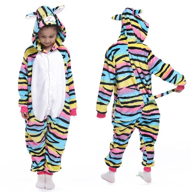 Kigurumi Onesie Kinder Einhorn Pyjamas Für Kinder Tier Cartoon Schläfer Baby Kostüm Winter Mädchen Licorne Jumspuit 6t von Joom DACH