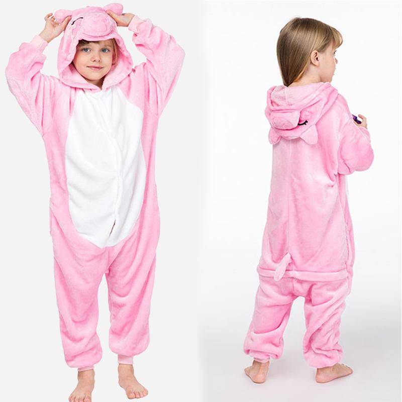 Kigurumi Onesie Kinder Einhorn Pyjamas Für Kinder Tier Cartoon Schläfer Baby Kostüm Winter Mädchen Licorne Jumspuit 7t von Joom DACH