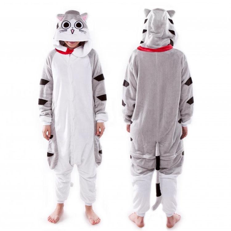 Kigurumi Tier Cosplay Kapuzen Overall Pyjamas Männer Frauen Langarm Winter Warme Strampler Nachtwäsche Panda Löwe, Leopard, Elefant, Zebra, Tiger Cosplay M von Joom DACH