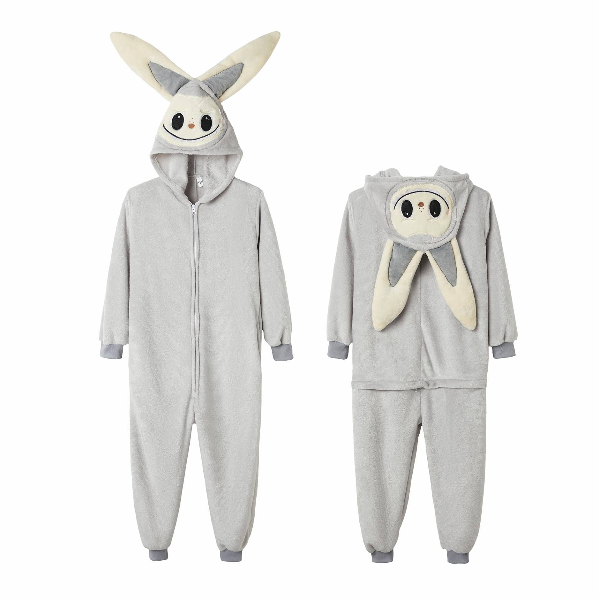 Kigurumi für Kinder, Einteiler Cosplay Kostüm Tier Pyjama für Halloween, Labubu Geburtstag Weihnachtsgeschenk, Familienpassende Nachtwäsche Party, Fotoshooting 12(Height 130-140cm) von Joom DACH