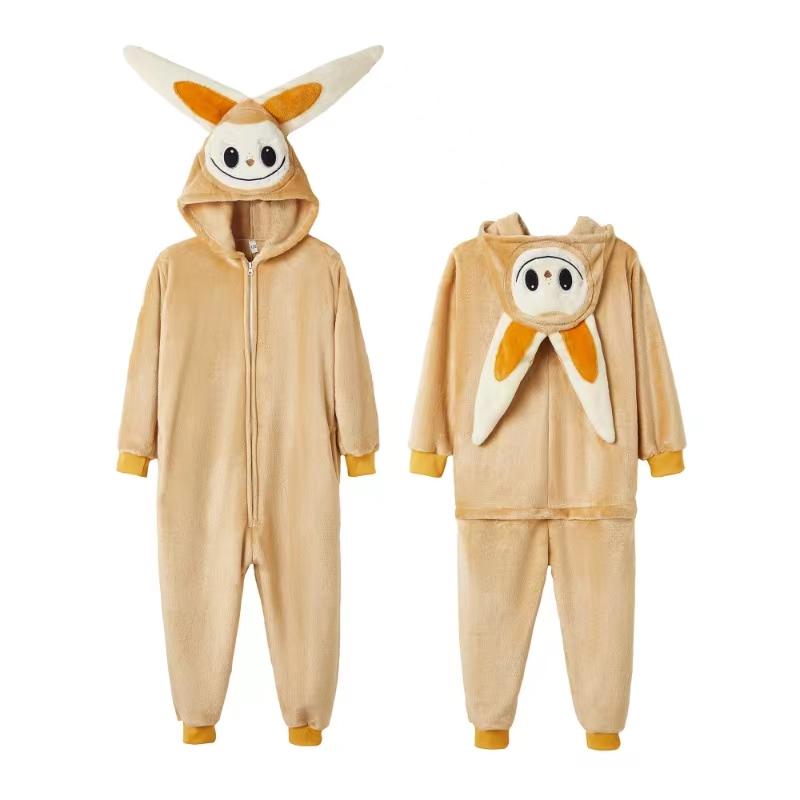 Kigurumi für Kinder, Einteiler Cosplay Kostüm Tier Pyjama für Halloween, Labubu Geburtstag Weihnachtsgeschenk, Familienpassende Nachtwäsche Party, Fotoshooting 6(Height 100-110cm) von Joom DACH