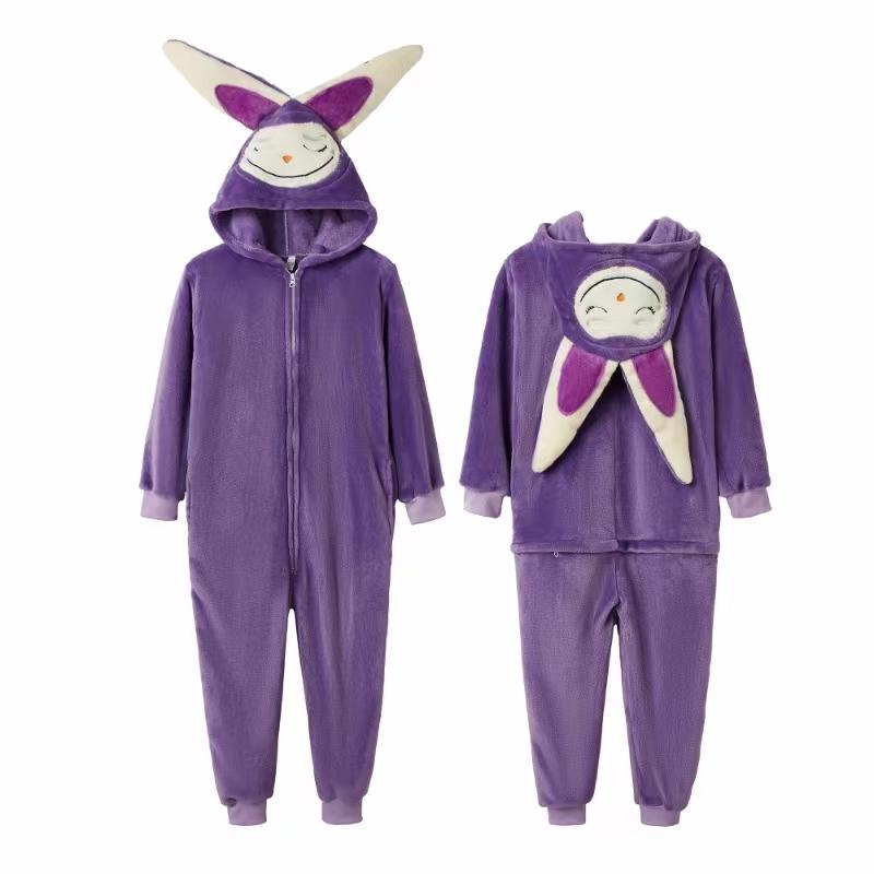 Kigurumi für Kinder, Einteiler Cosplay Kostüm Tier Pyjama für Halloween, Labubu Geburtstag Weihnachtsgeschenk, Familienpassende Nachtwäsche Party, Fotoshooting 6(Height 100-110cm) von Joom DACH