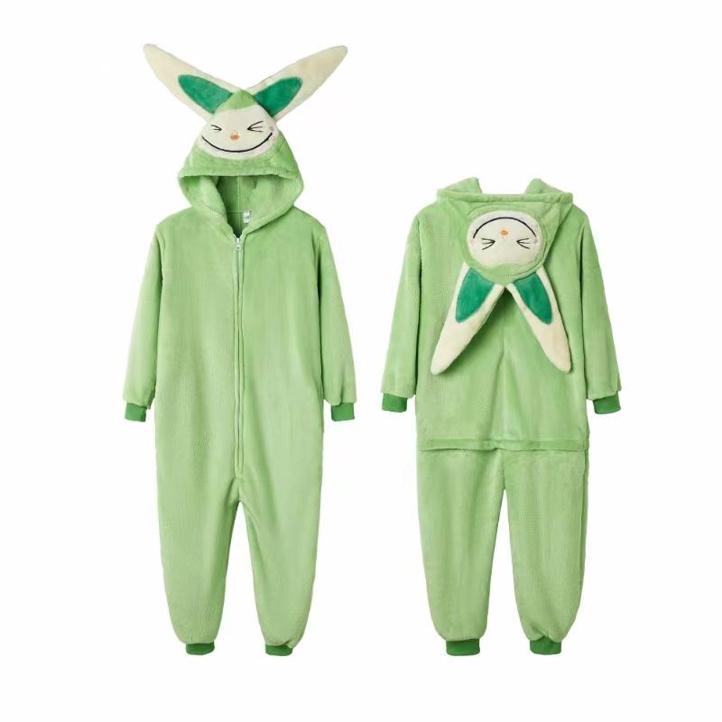 Kigurumi für Kinder, Einteiler Cosplay Kostüm Tier Pyjama für Halloween, Labubu Geburtstag Weihnachtsgeschenk, Familienpassende Nachtwäsche Party, Fotoshooting 6(Height 100-110cm) von Joom DACH