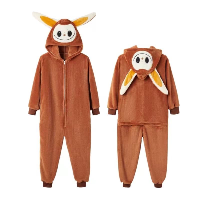 Kigurumi für Kinder, Einteiler Cosplay Kostüm Tier Pyjama für Halloween, Labubu Geburtstag Weihnachtsgeschenk, Familienpassende Nachtwäsche Party, Fotoshooting 8(Height 110-120cm) von Joom DACH