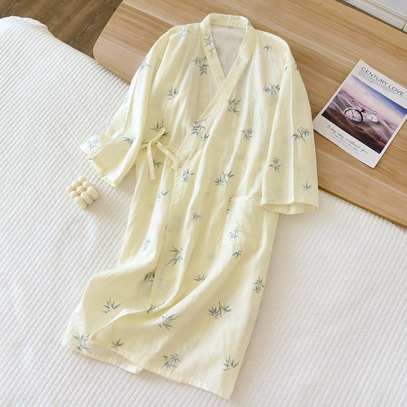 Kimono-Pyjama im japanischen Stil, Sommer, neu, 100 % Baumwolle, Gaze-Pyjama, Nachthemd, Damen, SPA, Yukata, Homewear, langer Pyjama für Damen L Kimono-Pyjama im japanischen Stil, Sommer, neu, 100 % Baumwolle, Gaze-Pyjama, Nachthemd, Damen, SPA, Yukata, Homewear, langer Pyjama für Damen L von Joom DACH