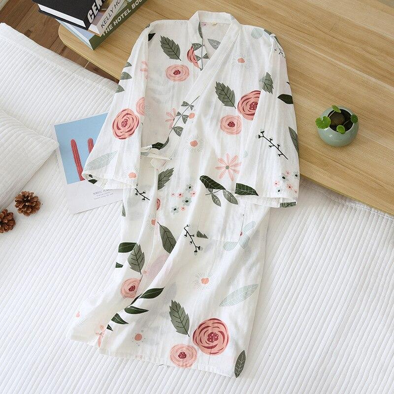 Kimono-Pyjama im japanischen Stil, Sommer, neu, 100 % Baumwolle, Gaze-Pyjama, Nachthemd, Damen, SPA, Yukata, Homewear, langer Pyjama für Damen M Kimono-Pyjama im japanischen Stil, Sommer, neu, 100 % Baumwolle, Gaze-Pyjama, Nachthemd, Damen, SPA, Yukata, Homewear, langer Pyjama für Damen M von Joom DACH