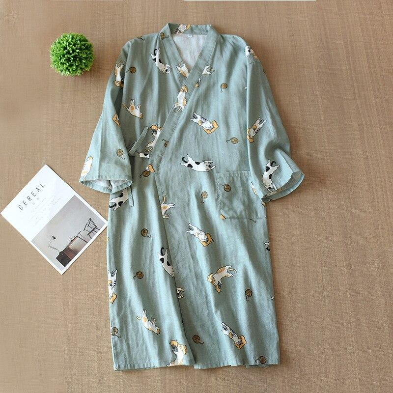 Kimono-Pyjama im japanischen Stil, Sommer, neu, 100 % Baumwolle, Gaze-Pyjama, Nachthemd, Damen, SPA, Yukata, Homewear, langer Pyjama für Damen M Kimono-Pyjama im japanischen Stil, Sommer, neu, 100 % Baumwolle, Gaze-Pyjama, Nachthemd, Damen, SPA, Yukata, Homewear, langer Pyjama für Damen M von Joom DACH