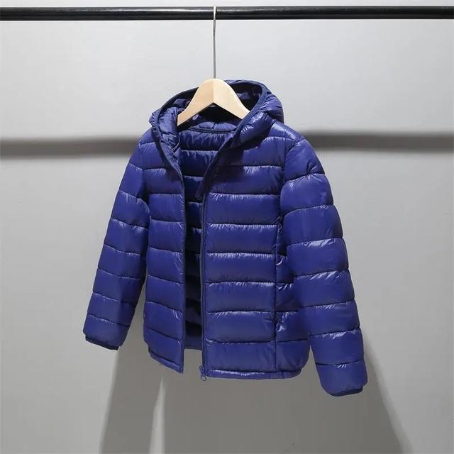 Kinder 2–12 Jahre alt, Daunen-Baumwolljacke, Kleidung für Jungen und Mädchen, mit Baumwolle gepolsterte Kleidung für Kinder, warme Daunenmäntel 6-7 navy blau von Joom DACH