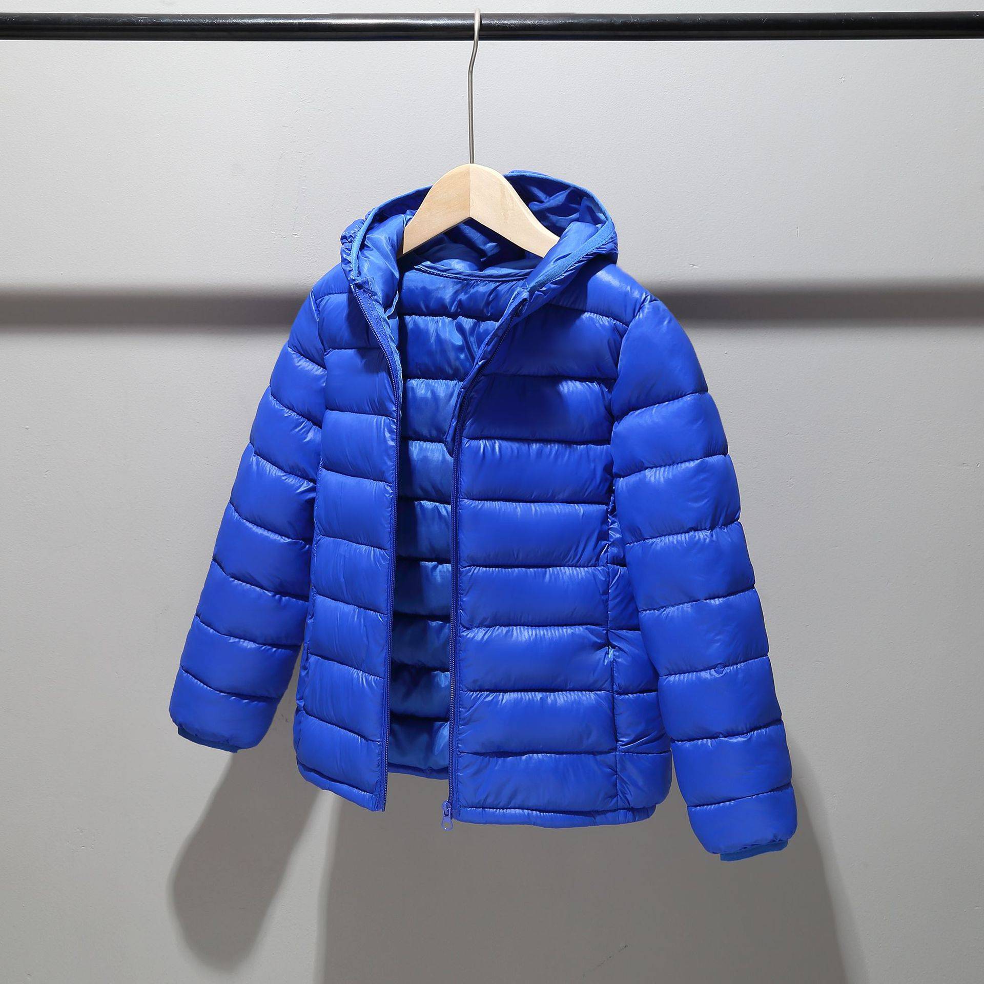 Kinder 2–14 Jahre alt, Daunen-Baumwolljacke, Kleidung für Jungen und Mädchen, Baumwolle, gepolsterte Kleidung, Kinder-Fleece-Kapuzenmäntel 160 saphir von Joom DACH