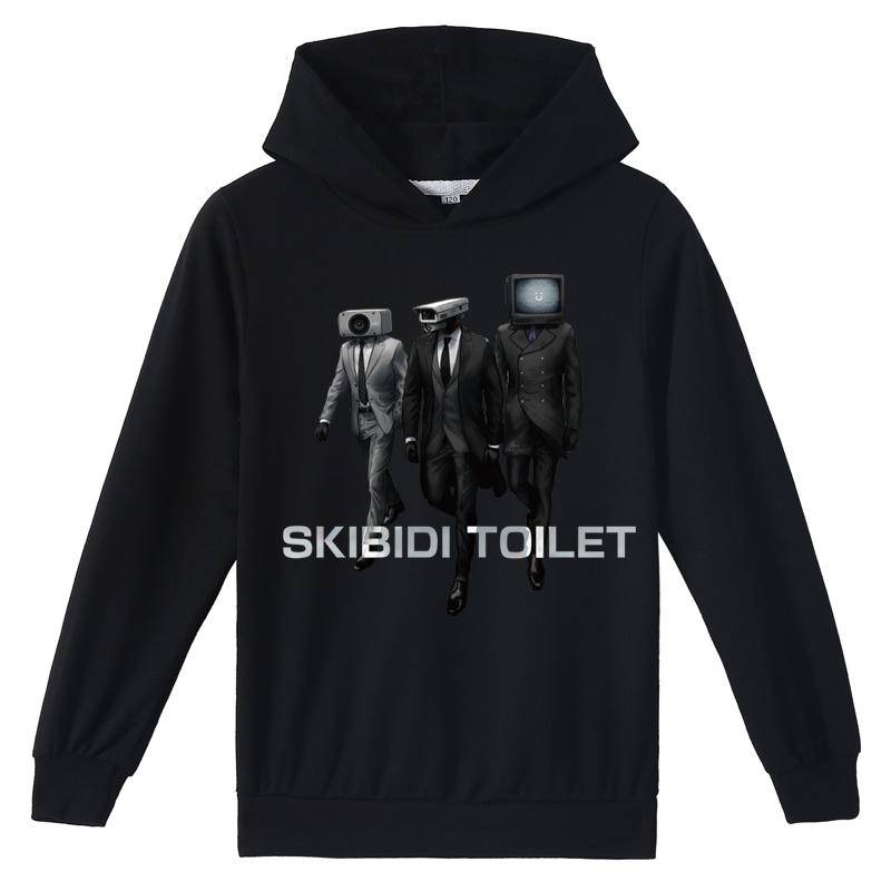 Kinder 3D Hoodie Skibidi Toilette Pullover Kinderpullover 170cm schwarz von Joom DACH