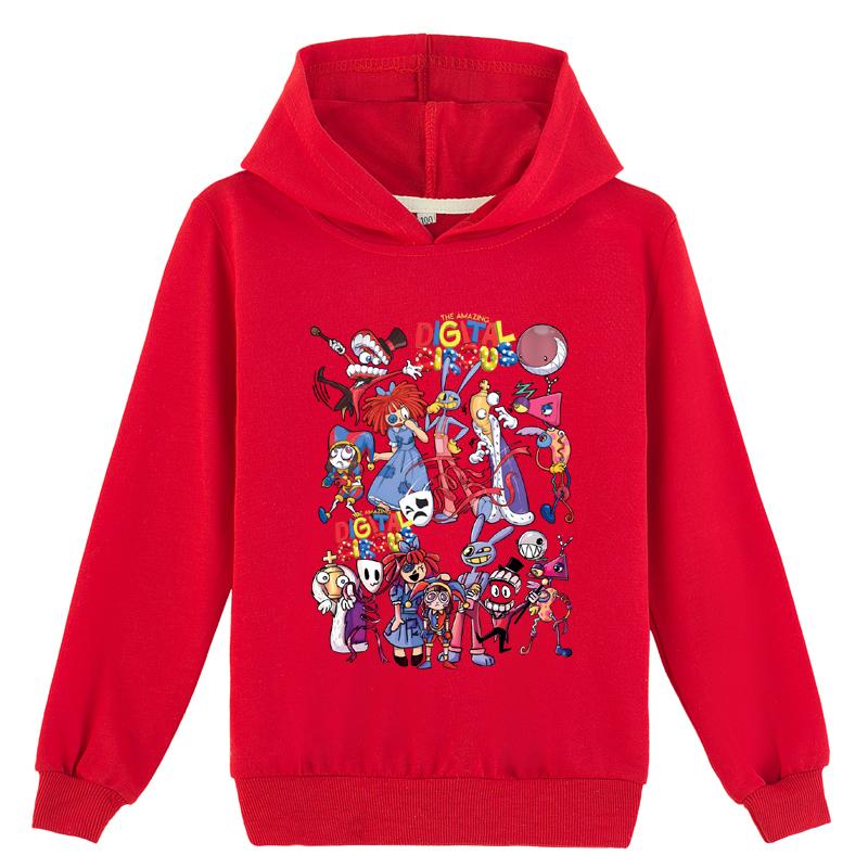 Kinder 3D Hoodie TTHE AMAZING DIGITAL CIRCUS Pullover Kinderpullover 140cm rot von Joom DACH