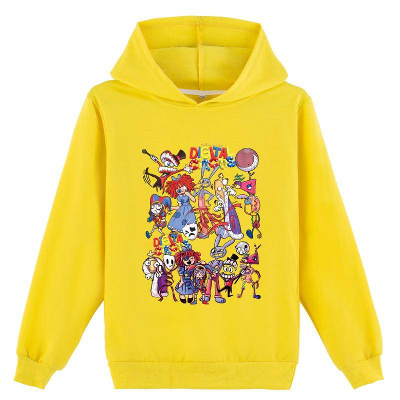 Kinder 3D Hoodie TTHE AMAZING DIGITAL CIRCUS Pullover Kinderpullover 150cm gelb von Joom DACH