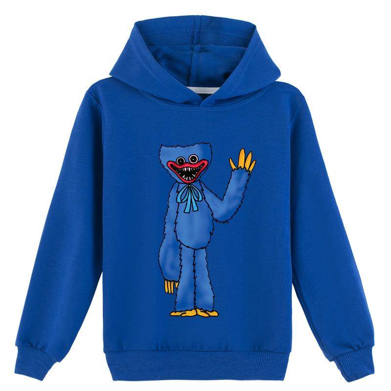 Kinder 3D Kapuzenpullover Huggy Wuggy Pullover Poppy Playtime Kinderpullover 130cm ultramarin blau von Joom DACH