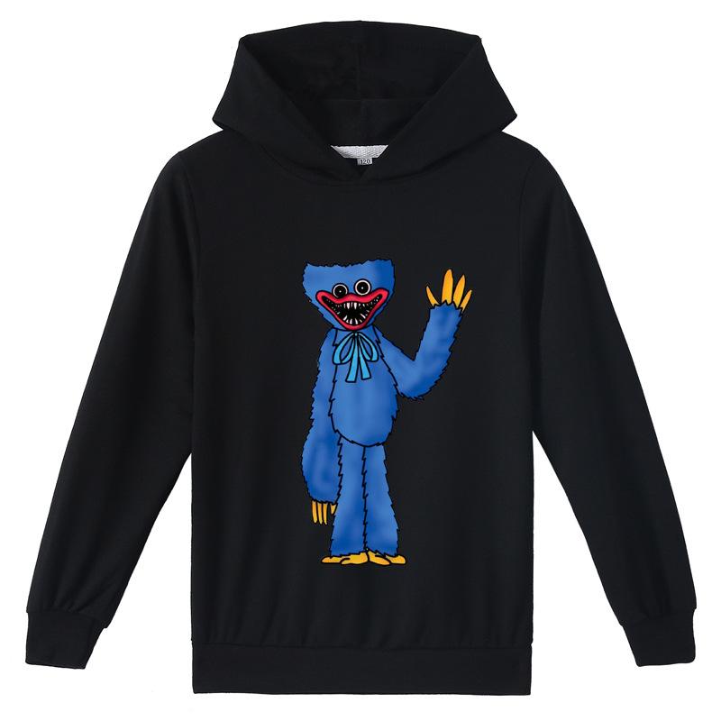 Kinder 3D Kapuzenpullover Huggy Wuggy Pullover Poppy Playtime Kinderpullover 170cm schwarz von Joom DACH