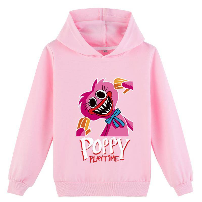 Kinder 3D Kapuzenpullover Kissy Missy Pullover Poppy Playtime Kinder Dünner Frühlingspullover Dunkel 140cm rosa von Joom DACH