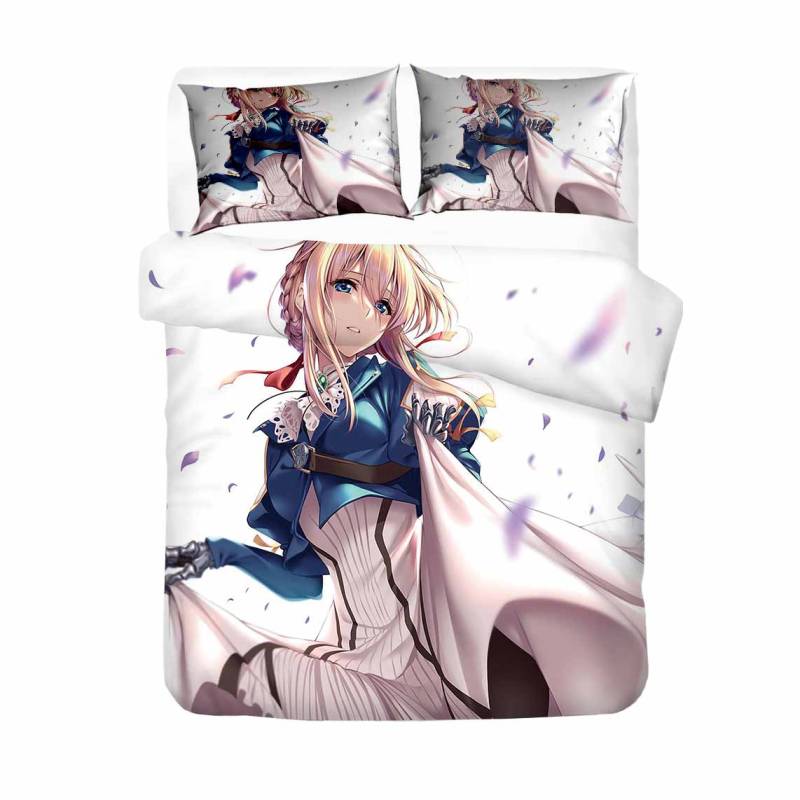 Kinder Anime Rosa Bettwäsche Set Bettbezug Bettwäsche Baumwolle Schlafzimmer Set Heimtextil Housse De Couette Dekbed Overtrek Jugendliche EU single(135x200cm) von Joom DACH