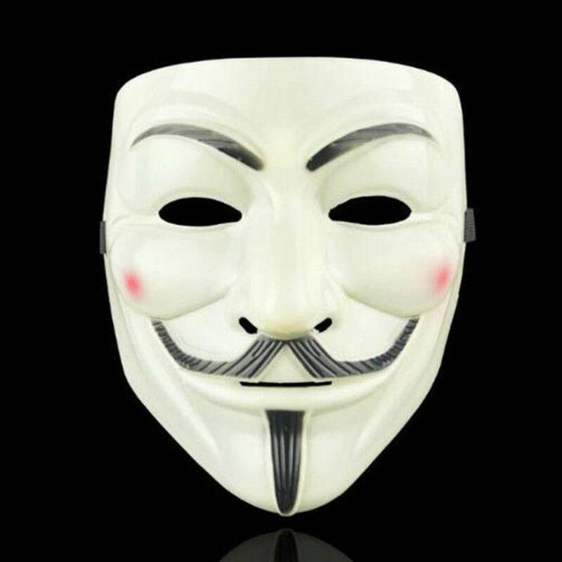 Kinder Anonymous Hacker Weihnachten Halloween V wie Vendetta Guy Gesichtsmaske Kind Erwachsene Unisex von Joom DACH