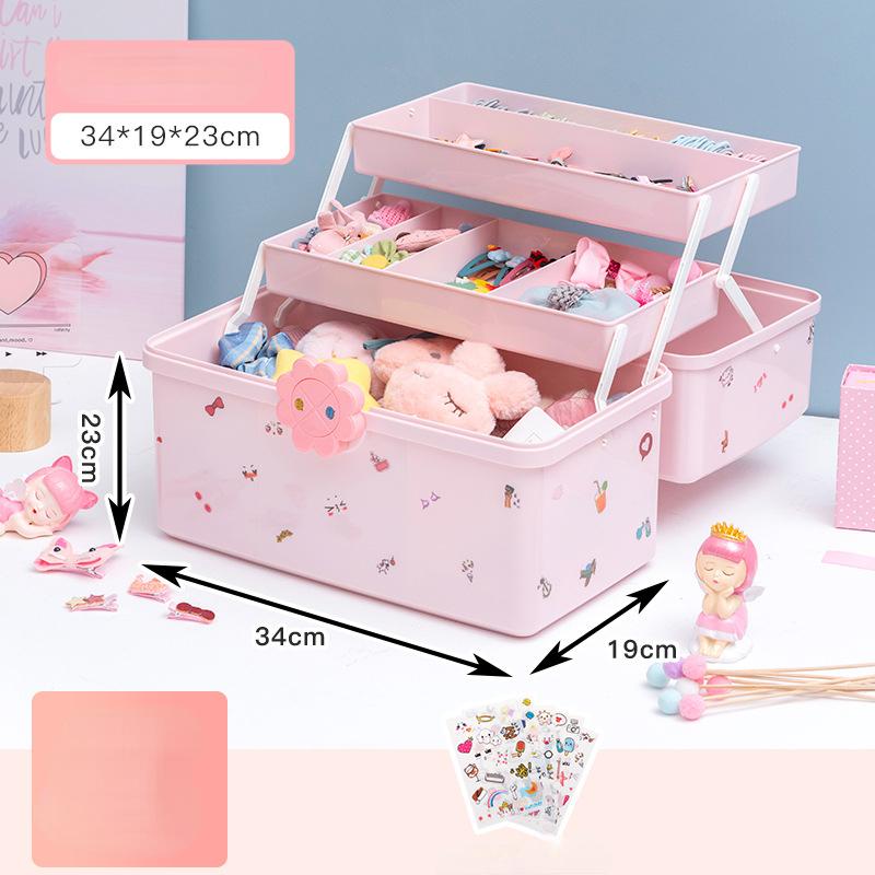 Kinder-Aufbewahrungsbox, Haar-Accessoires-Aufbewahrungsbox, rosa, bequem zu verwendende Haargummi-Gürtelbox Kinder-Aufbewahrungsbox, Haar-Accessoires-Aufbewahrungsbox, rosa, bequem zu verwendende Haargummi-Gürtelbox von Joom DACH