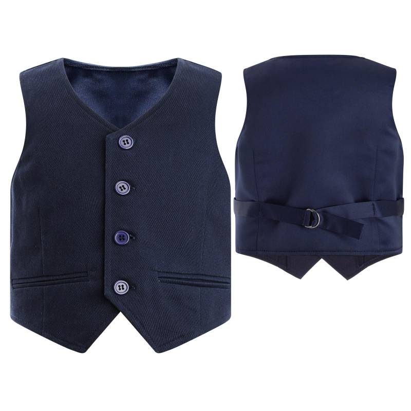 Kinder Baby Jungen Anzugweste Festlich Smoking Sakko Weste Slim Fit 1-2 Years navy blau von Joom DACH