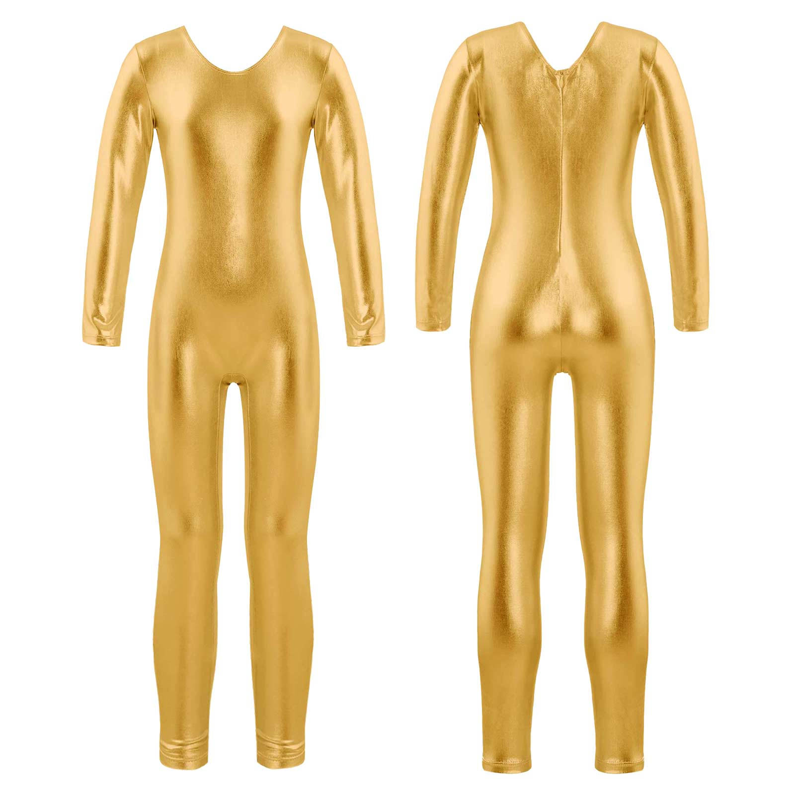 Kinder Ballett Gymnastik Ganzanzug Mädchen Langarm Rundhals Trikot Tanz Catsuit Body Dancewear von Joom DACH