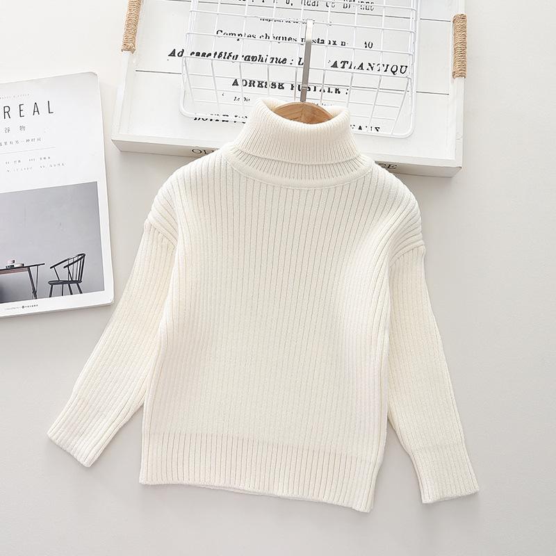 Kinder Casual Weiche Baumwolle Pullover Rollkragen Dünne Pullover für Mädchen Stricken Pullover Elastische Jumper Herbst Winter 130 weiß Kinder Casual Weiche Baumwolle Pullover Rollkragen Dünne Pullover für Mädchen Stricken Pullover Elastische Jumper Herbst Winter 130 weiß von Joom DACH