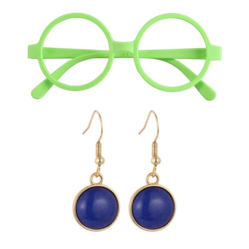 Kinder Cosplay Kostüm Requisiten Brille Ohrringe Show Kostümzubehör für Kinder Party von Joom DACH