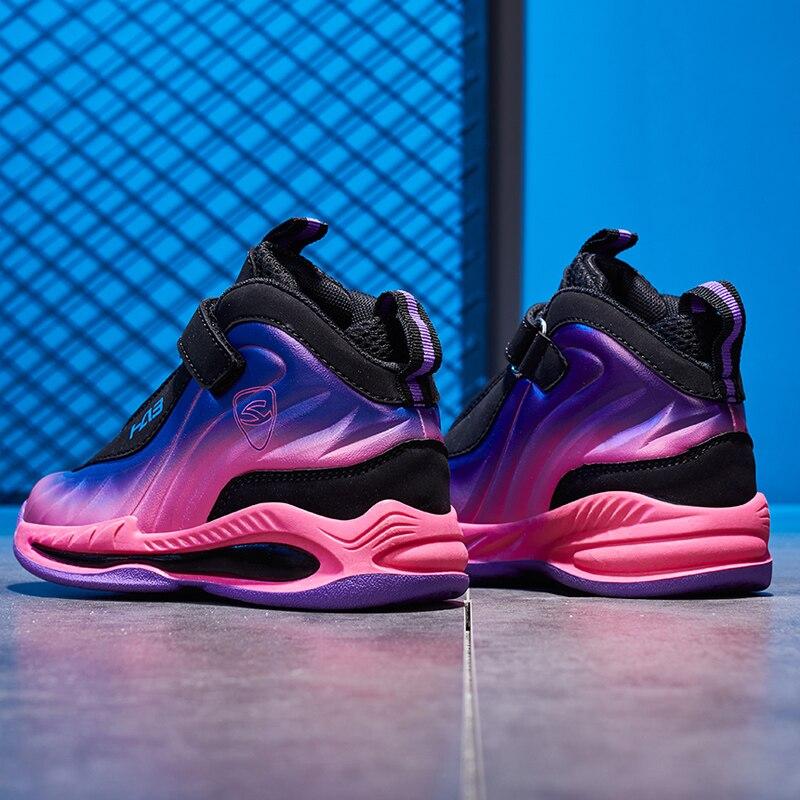 Kinder Dämpfung Basketball Schuhe Jungen Mädchen Komfort Atmungsaktive Sportschuhe Kinder Neue Ankunft Lauf Sneaker Non-slip Outdoor 32 rosa von Joom DACH