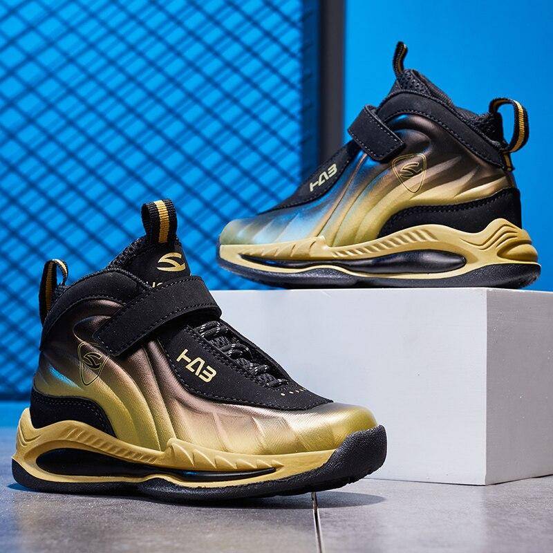 Kinder Dämpfung Basketball Schuhe Jungen Mädchen Komfort Atmungsaktive Sportschuhe Kinder Neue Ankunft Lauf Sneaker Non-slip Outdoor 33 schwarz von Joom DACH