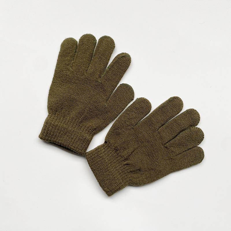 Kinder Einfarbige Strickhandschuhe für 5-10 Jahre Schüler Winterwärme Outdoor Radfahren und Tägliches Kaltwetter Tragen Fäustlinge von Joom DACH